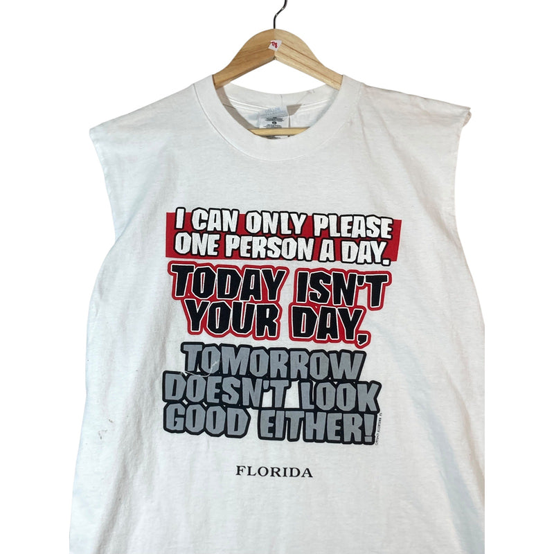 Vintage Gildan Graphic Print Muscle Sleeves Tank Top