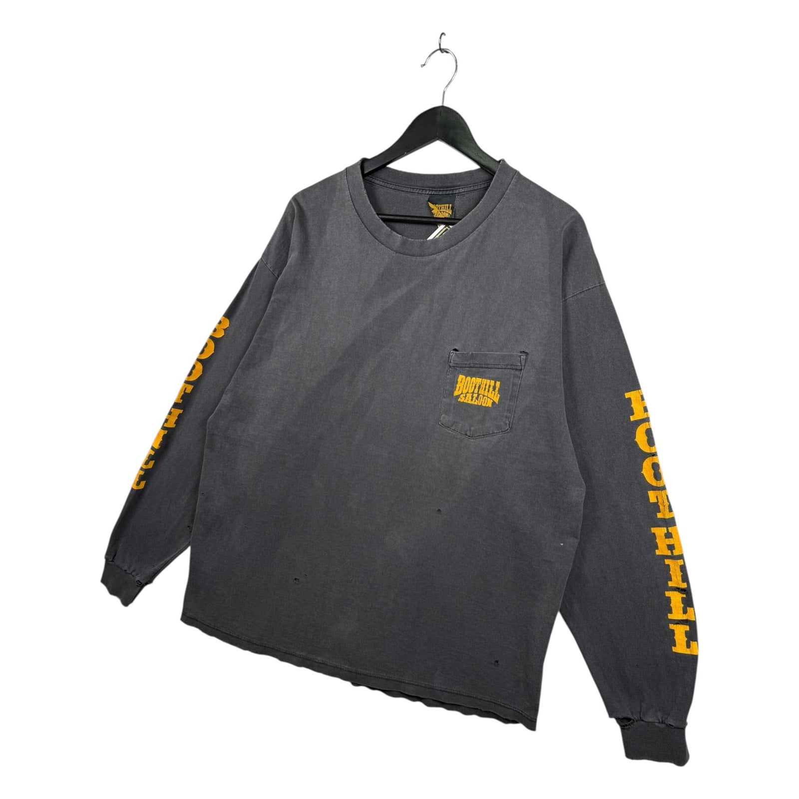 Vintage Boot Hill Saloon Pocket Eagle Graphic Long Sleeve