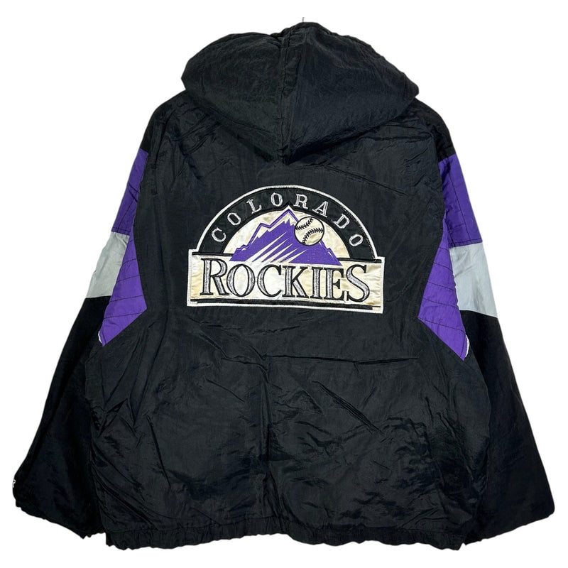 Vintage Starter Colorado Rockies Hooded Anorak Puffer Jacket