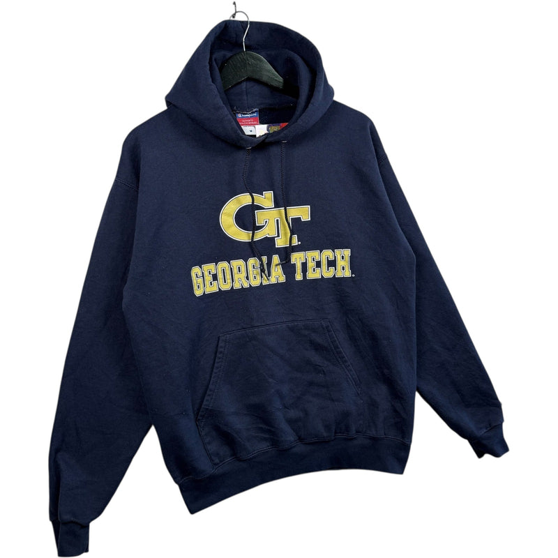 Vintage Champion Georgia Tech Chest Spellout Hoodie