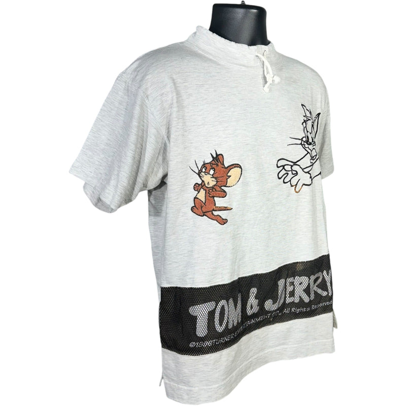 Vintage Tom & Jerry Drawstring Collar Tee 90s