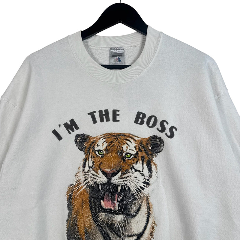 Vintage I'm The Boss And You're Not! Tiger Crewneck