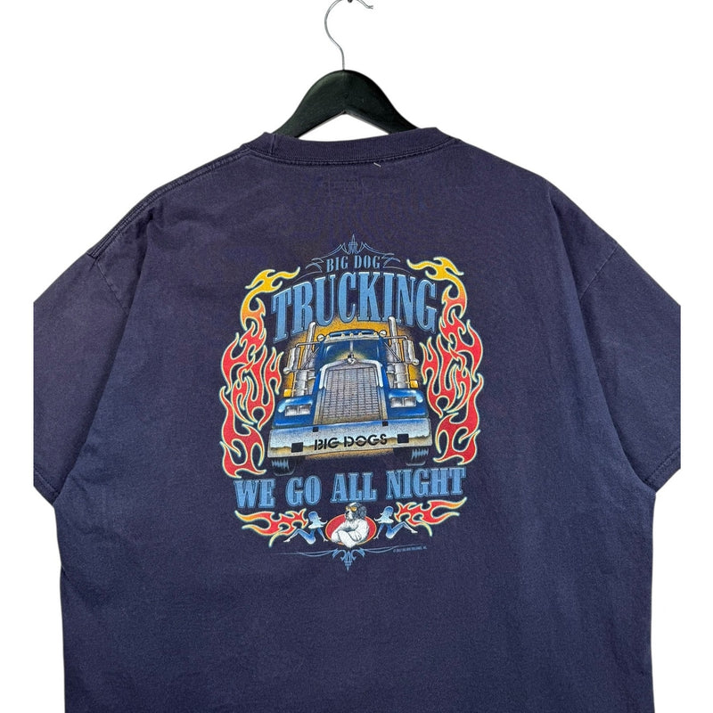 Vintage Big Dog Trucking We Go All Night T-Shirt