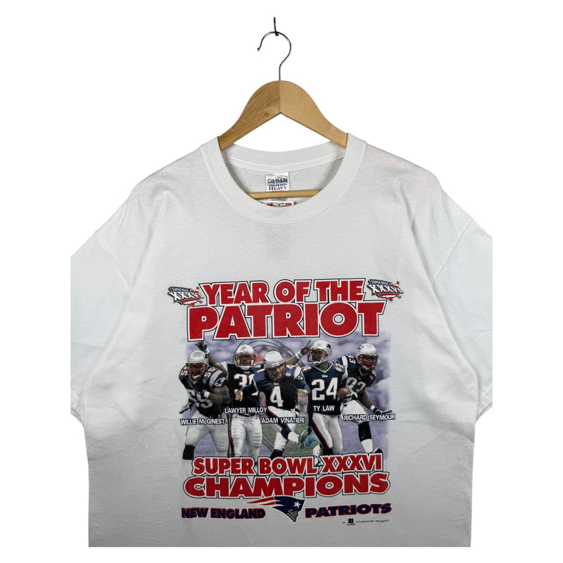 Vintage 2002 New England Patriots Super Bowl XXXVI NFL T-Shirt