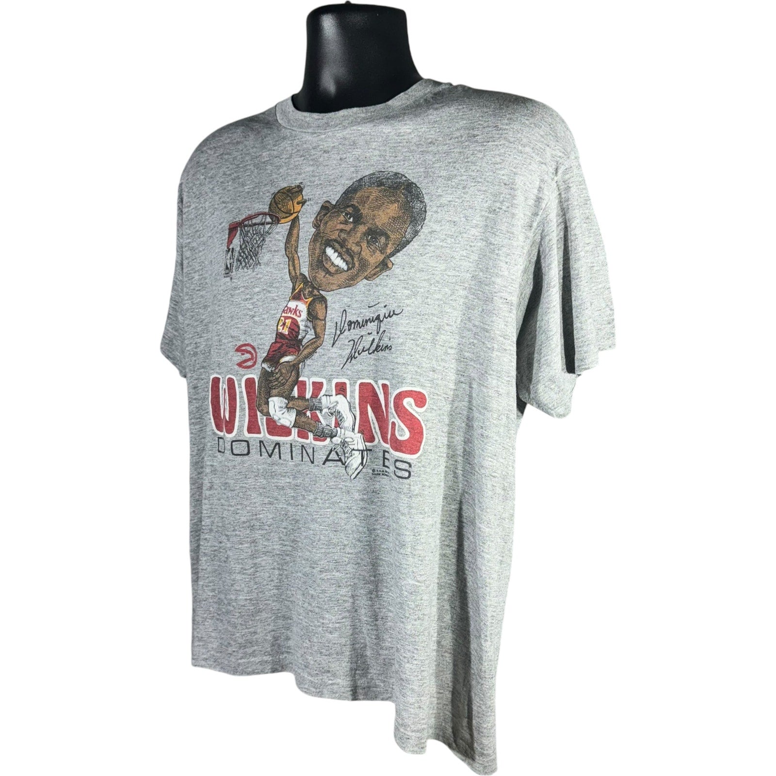 Vintage Dominique Wilkins Atlanta Hawks Caricature Tee