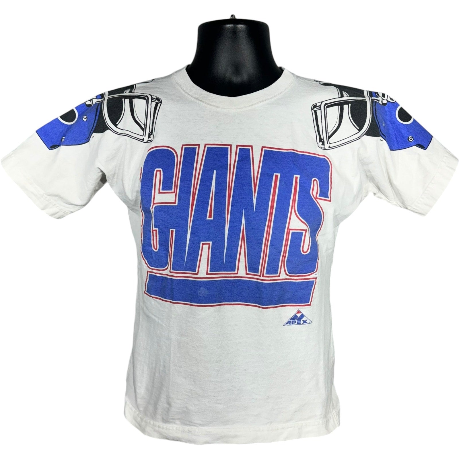 Vintage Apex One New York Giants NFL Spellout Tee 90's