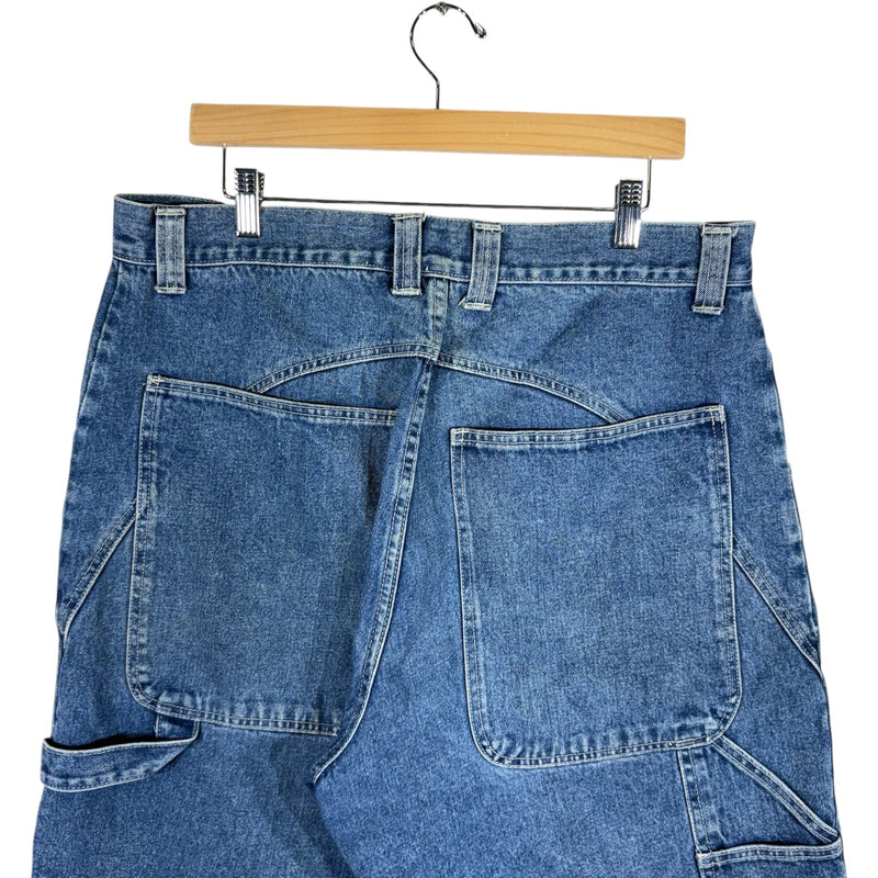 Vintage Route 66 Denim Carpenter Shorts 36 x 12