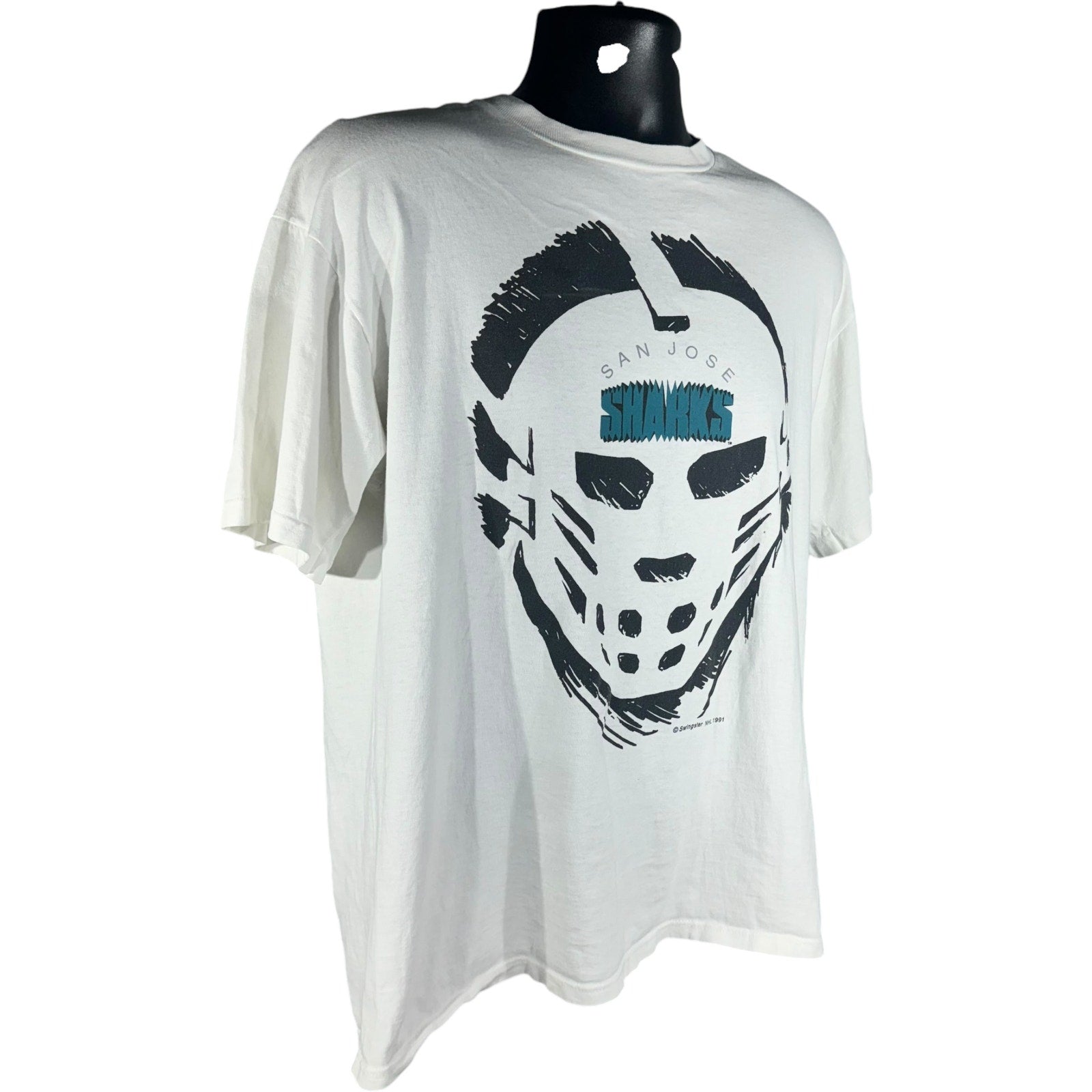 Vintage San Jose Sharks Jason Mask Tee 1991