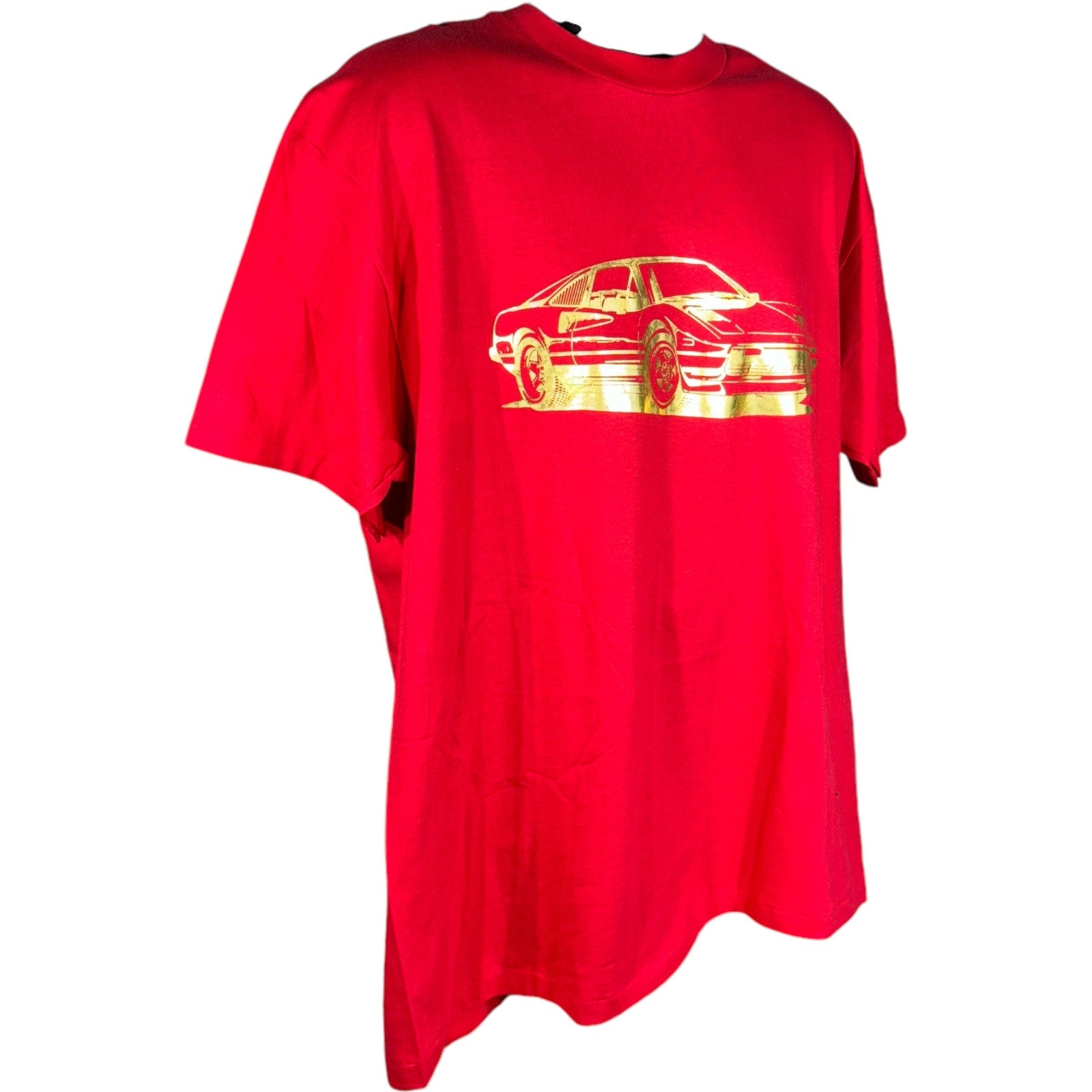 Vintage Metallic Print Car Tee