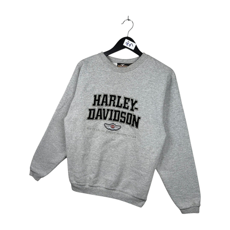 Vintage Harley Davidson Embroidered Spellout Logo Crewneck