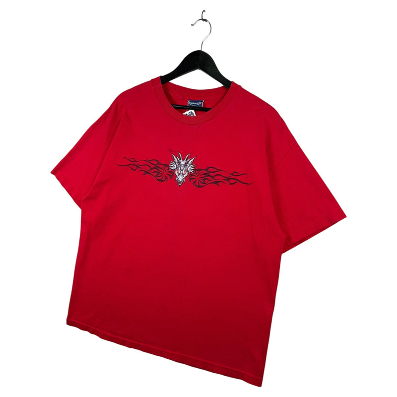 Vintage Tribal Wolf Head Flame T-Shirt