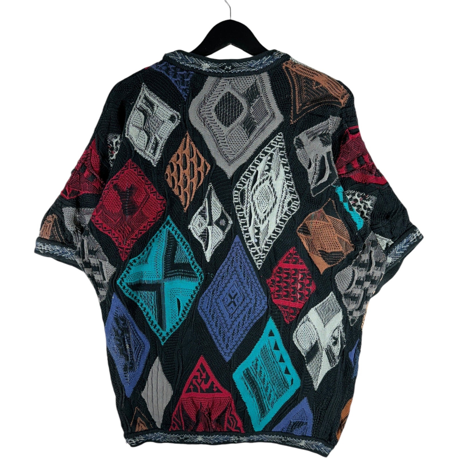 Vintage Coogi 3D Knit Short Sleeve Sweater