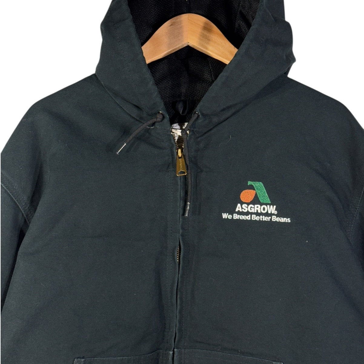 Vintage Carhartt Canvas Hooded Full Zip Workwear Jacket