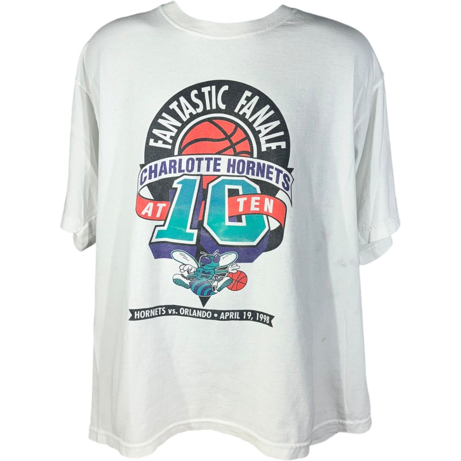 Vintage Charlotte Hornets vs Orlando Magic Tee 1998