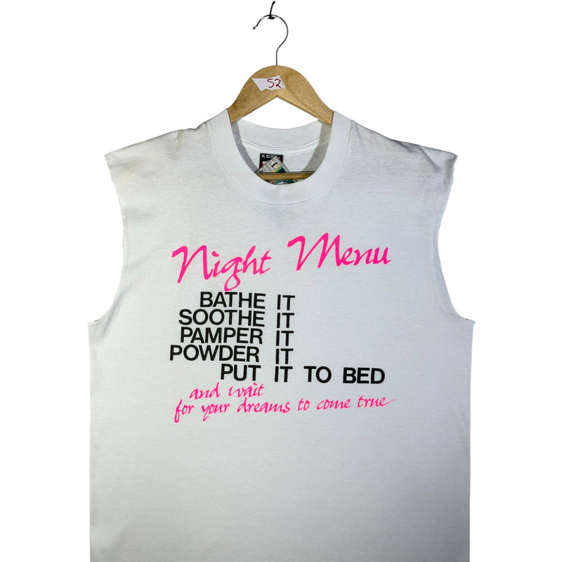 Vintage Night Menu Muscle Sleeve Tank Top