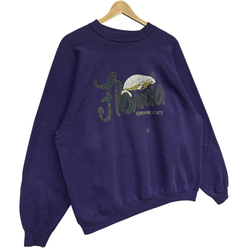 Vintage Florida Manatee Spellout Crewneck