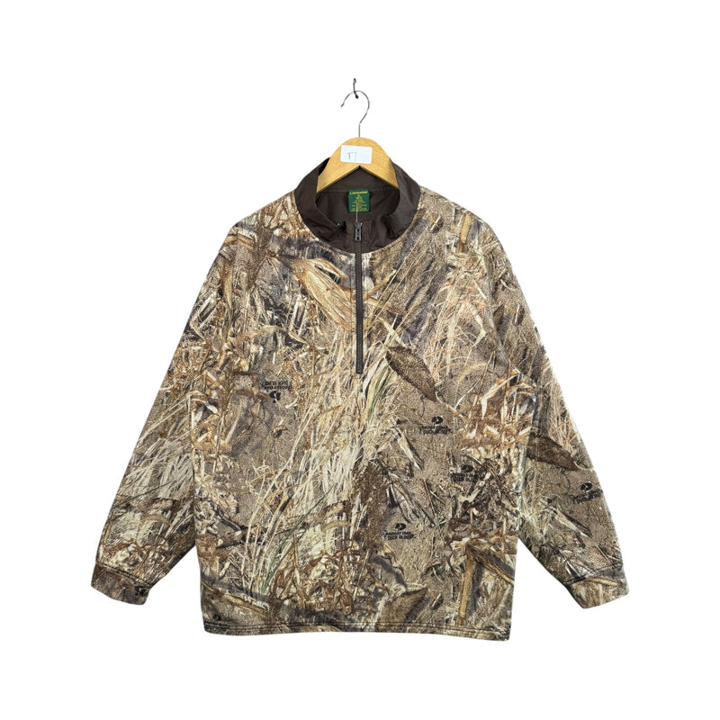 Vintage Cabela's Mossy Oak Half Zip Light Jacket