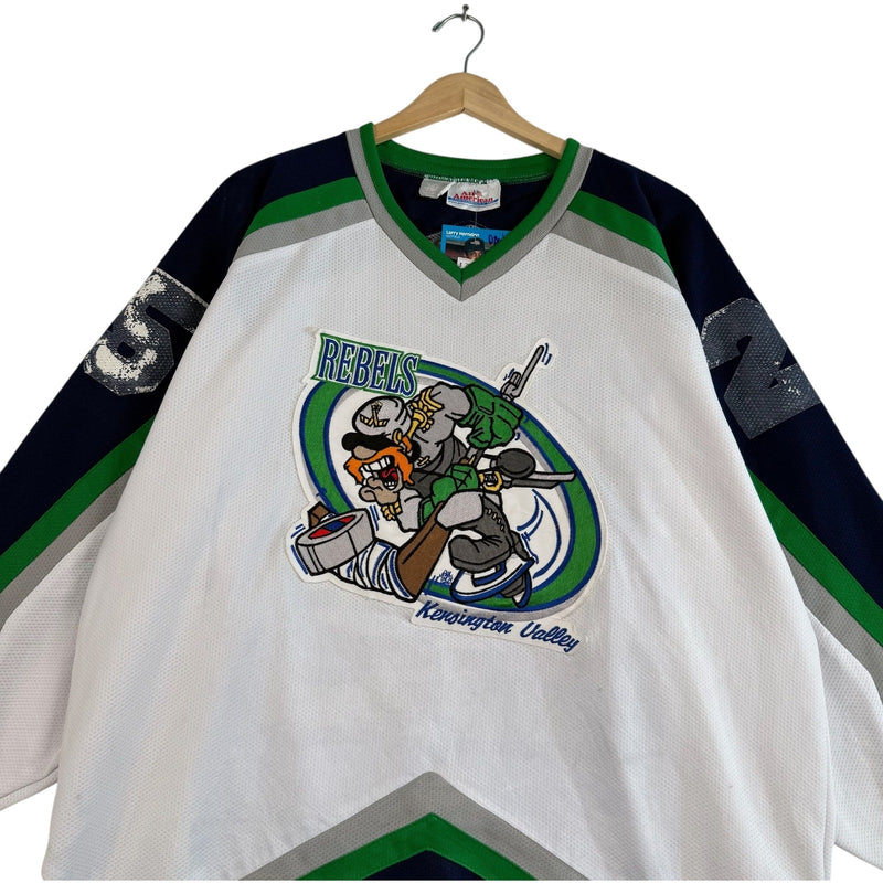 Vintage Kensington Valley Rebels Logo #25 Hockey Jersey XL