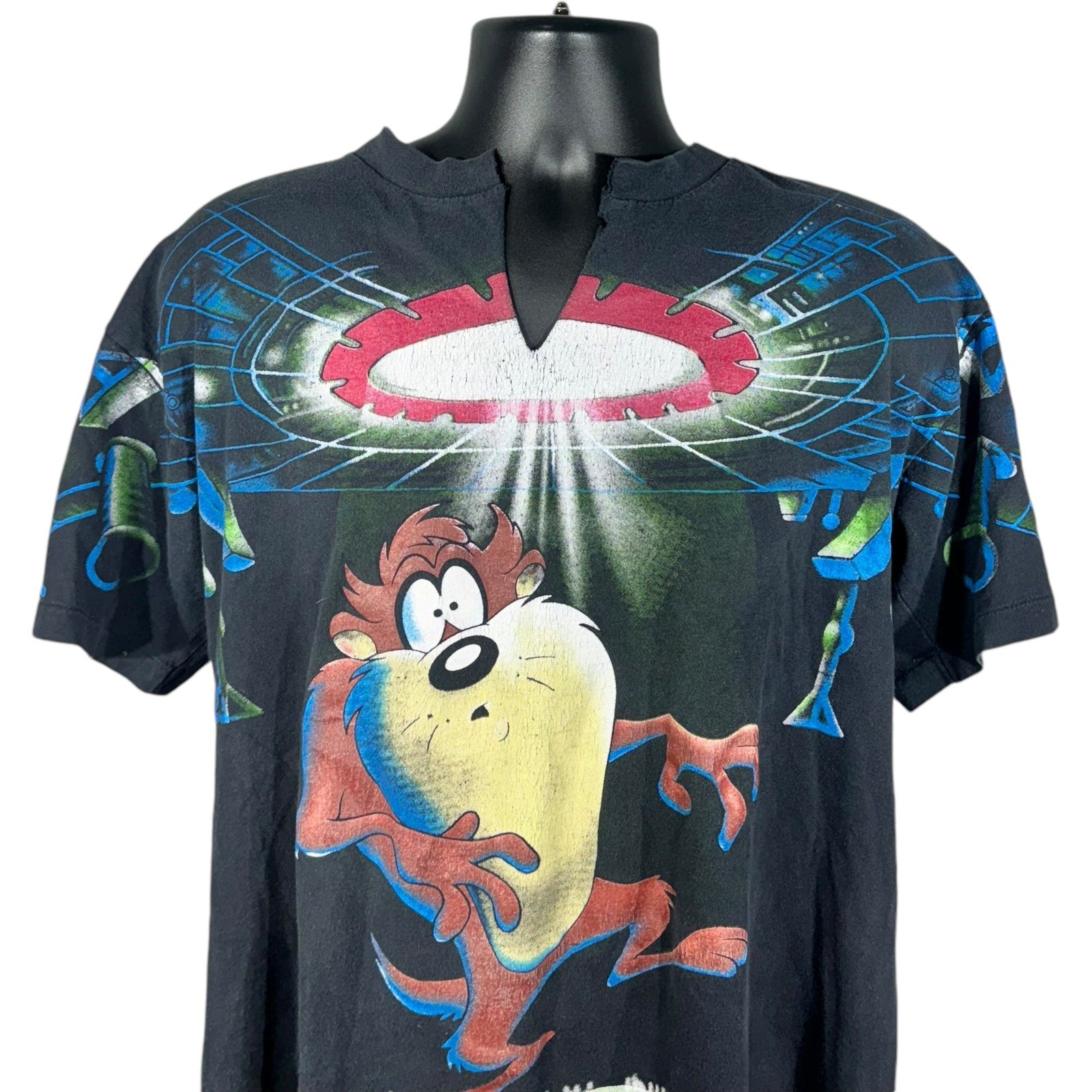 Vintage Looney Tunes Taz Alien Abduction AOP Tee