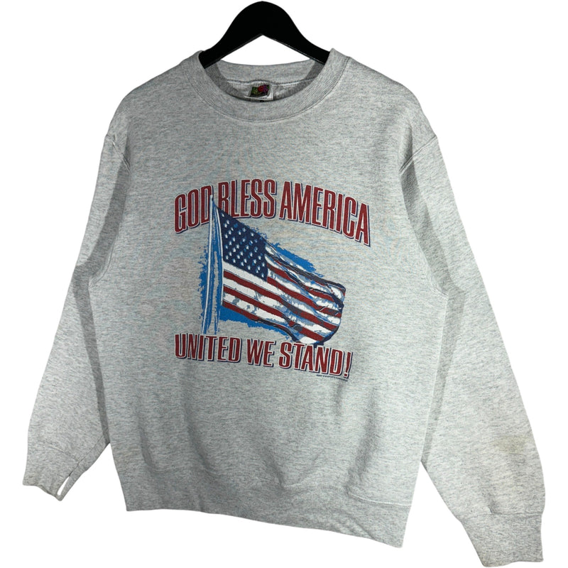 Vintage "God Bless America, United We Stand" Crewneck