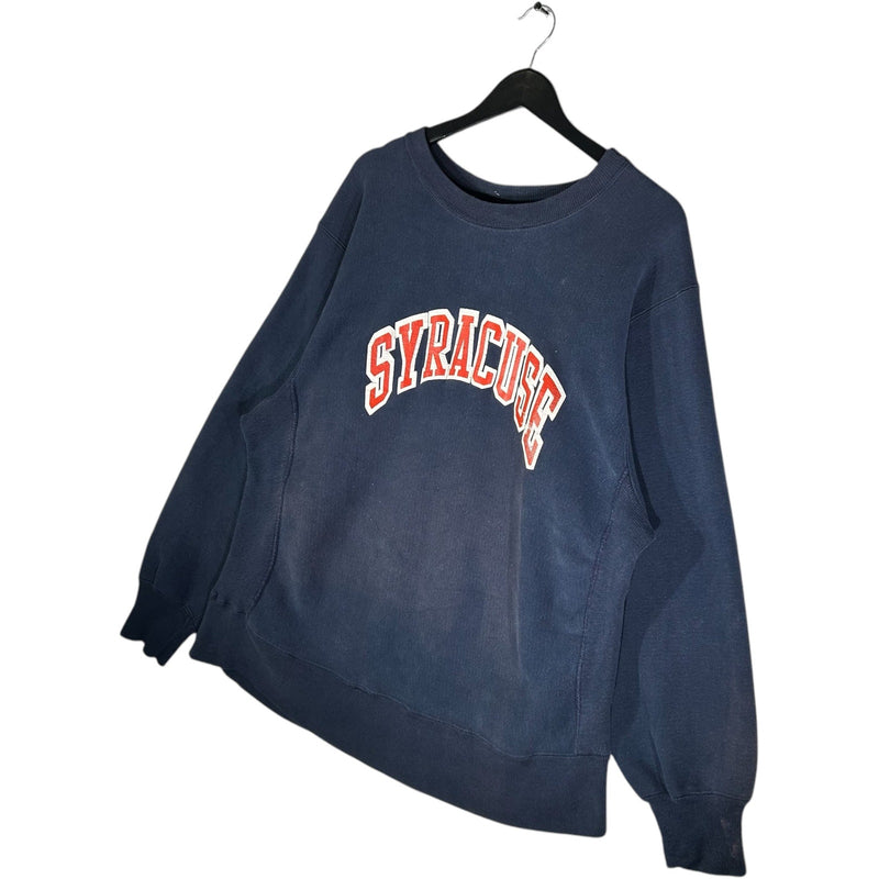 Vintage Reverse Weave Syracuse University Spellout Crewneck