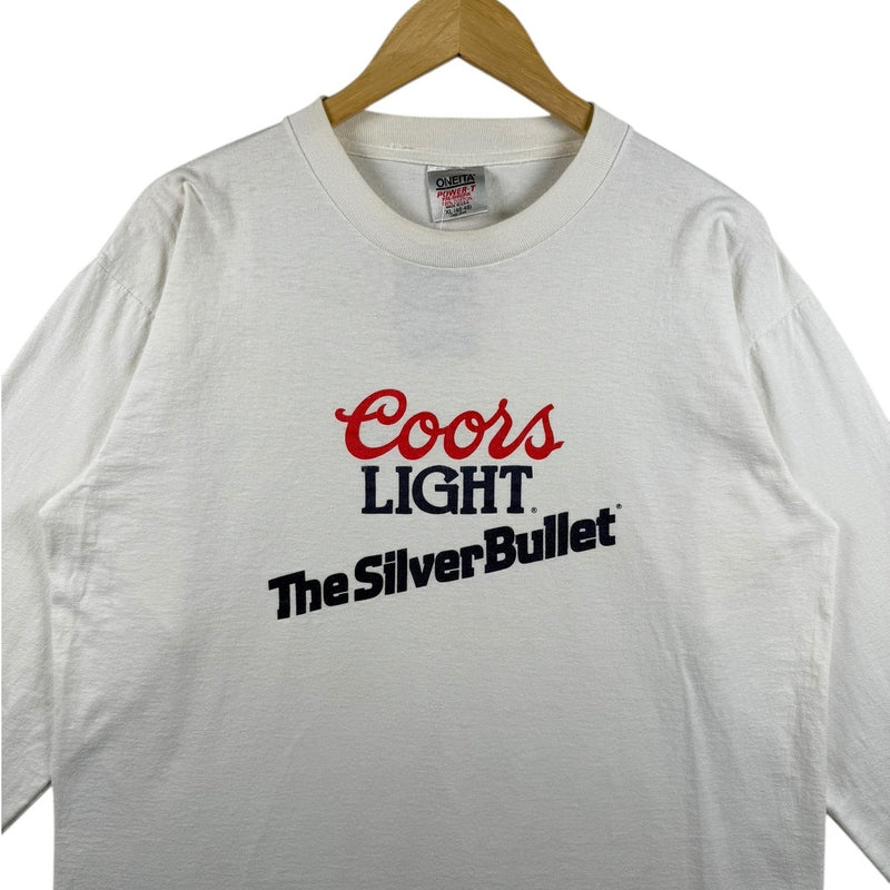 Vintage Coors Light The Silver Bullet Beer Long Sleeve