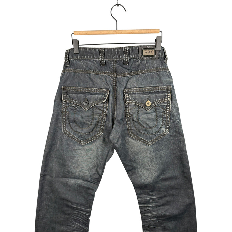 Vintage Gov Faded Whiskering Denim Jeans