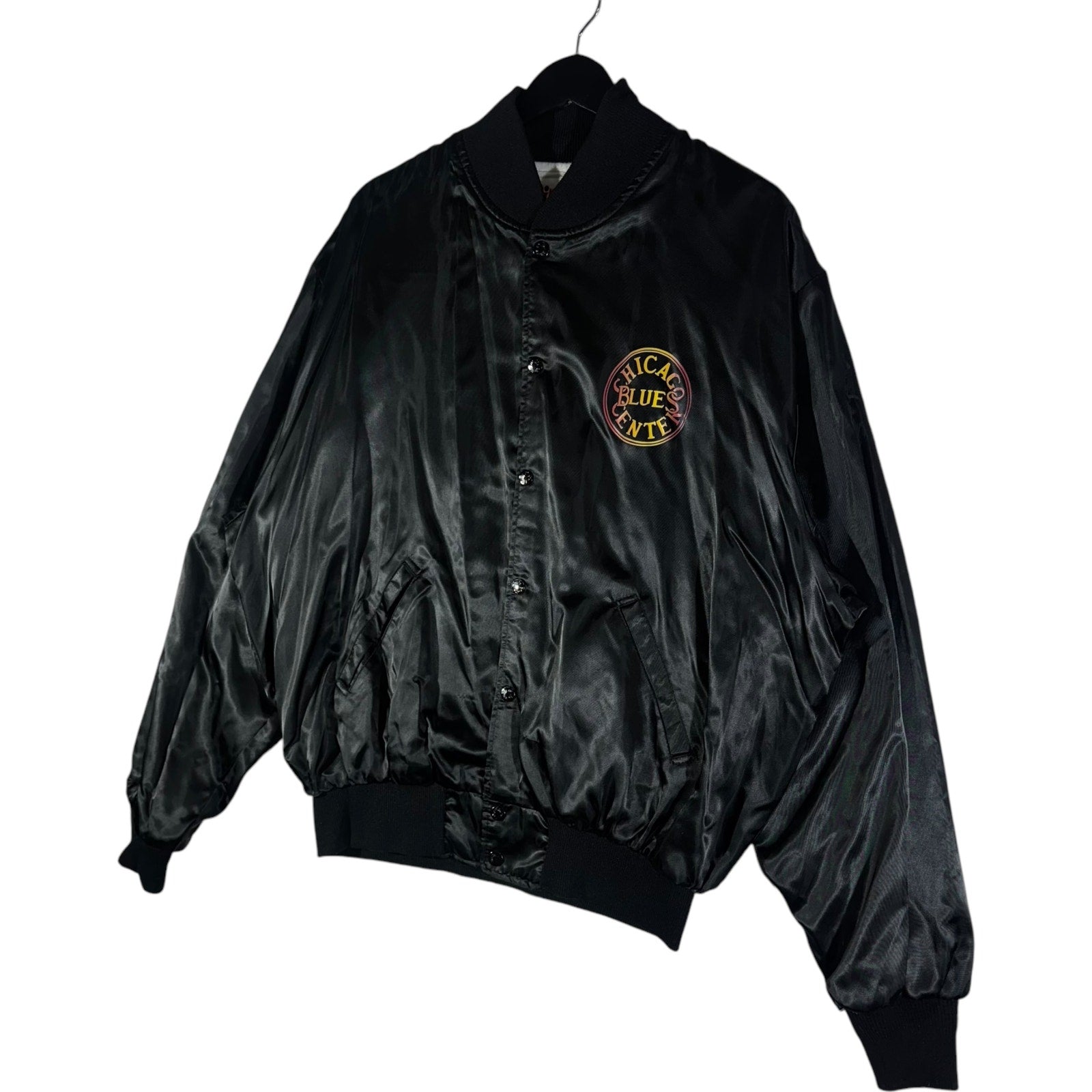 Vintage Kingston Mines Chicago Satin Bomber Jacket