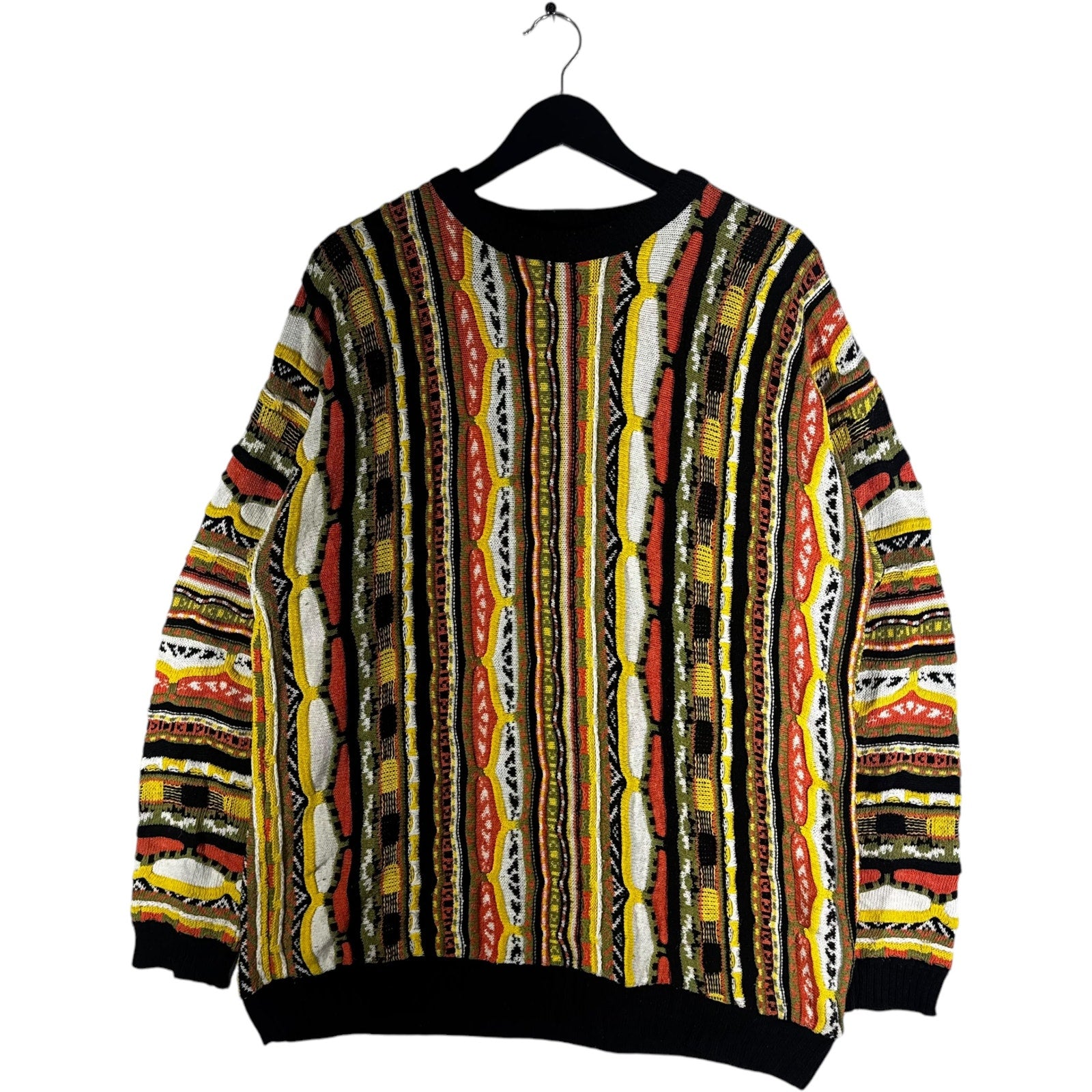 Vintage Coogi 3D Knit Striped Sweater