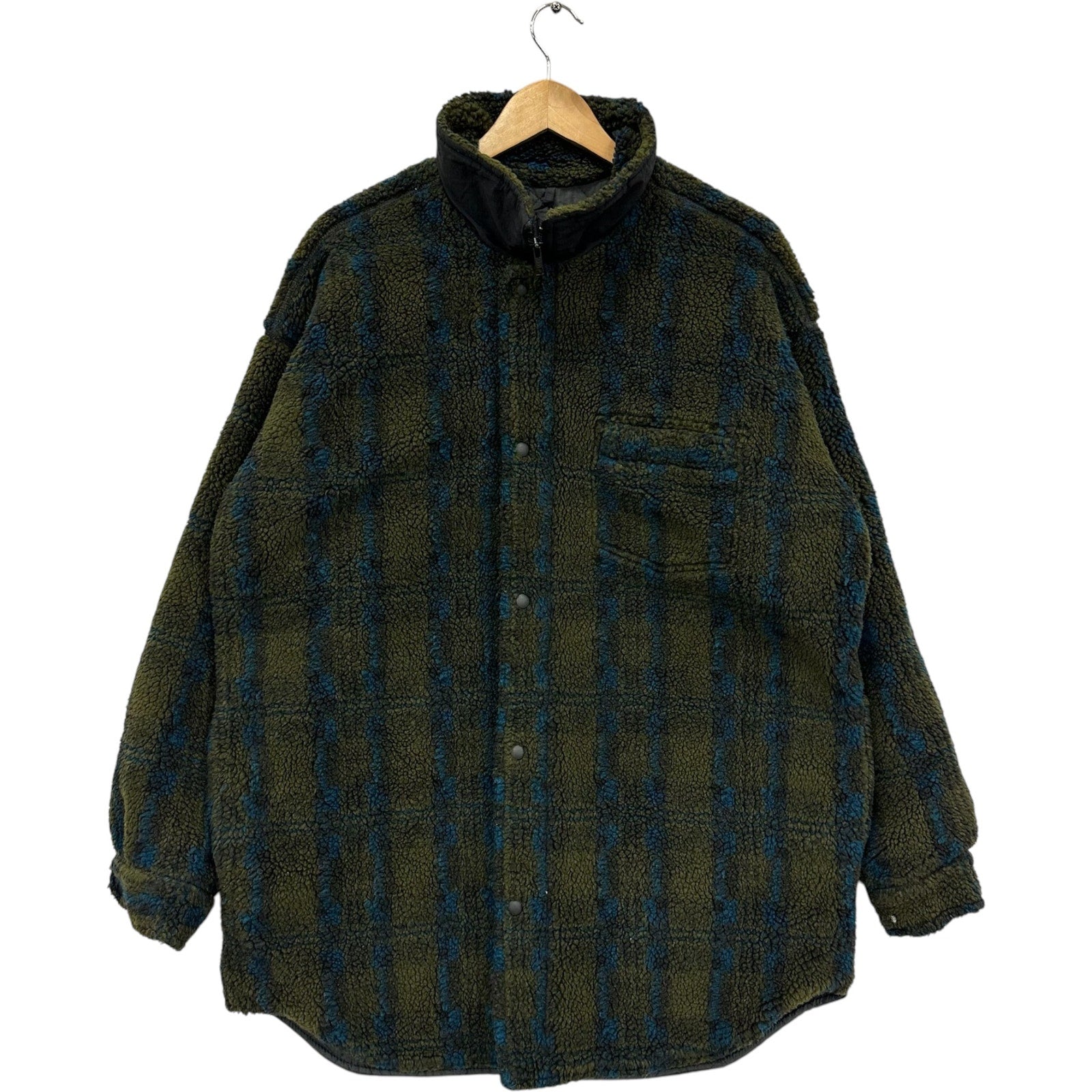 Vintage Columbia Plaid Sherpa Fleece Jacket