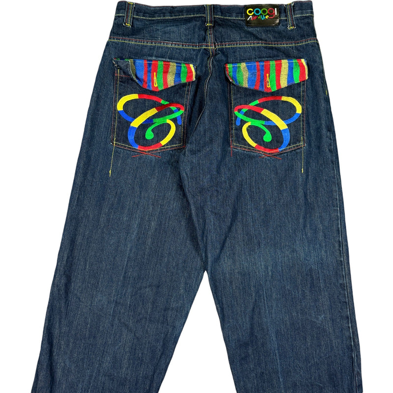 Vintage Coogi Straight Leg Embroidered Denim Jeans