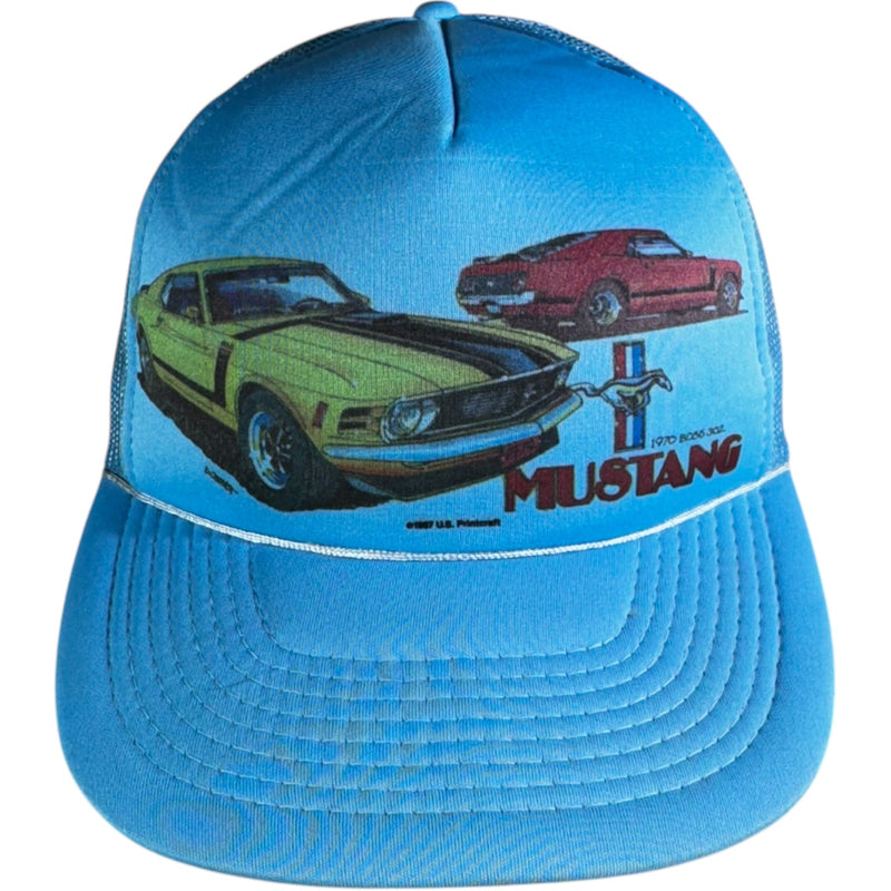 Vintage '70s Ford Mustang Trucker Snapback Hat '97