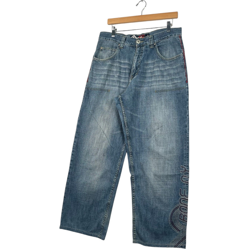 Vintage Bone NY Wide Leg Denim Jeans M