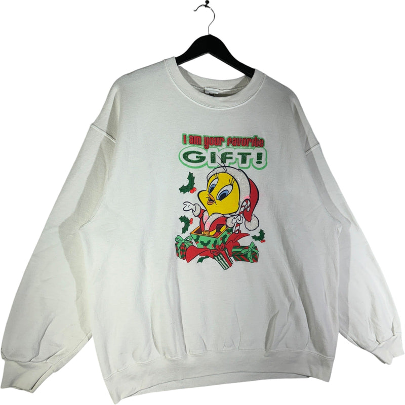 Vintage Looney Tunes Tweety Bird Christmas Crewneck