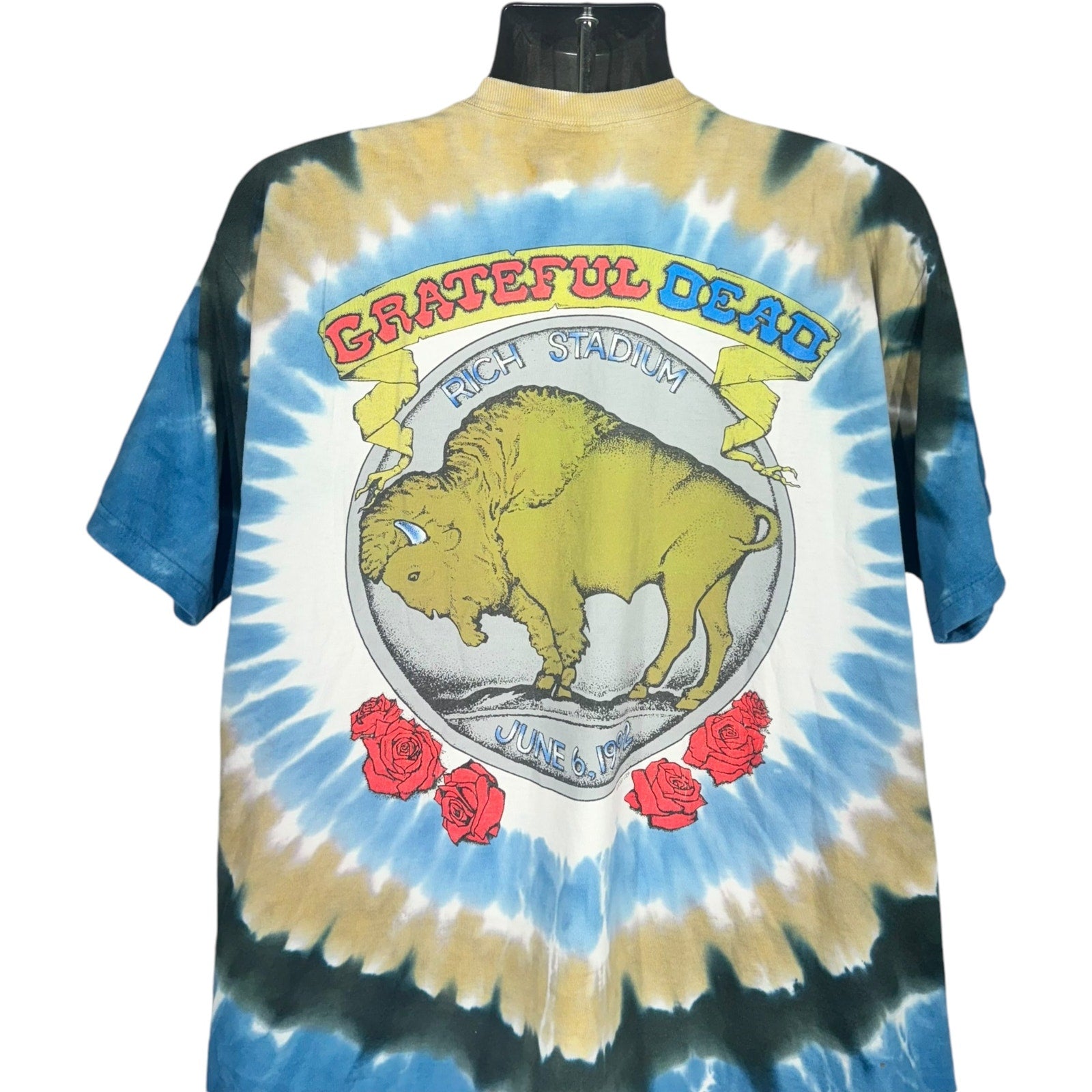 Vintage Liquid Blue Buffalo Dead Grateful Dead Tie Dye Tee