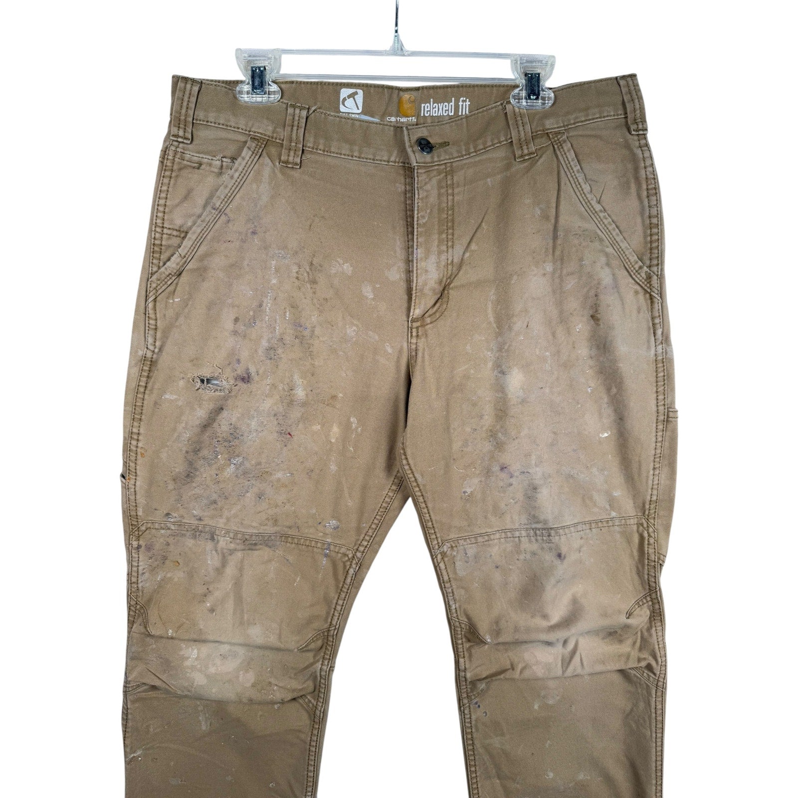 Vintage Carhartt Distressed Double Knee Carpenter Pants 36