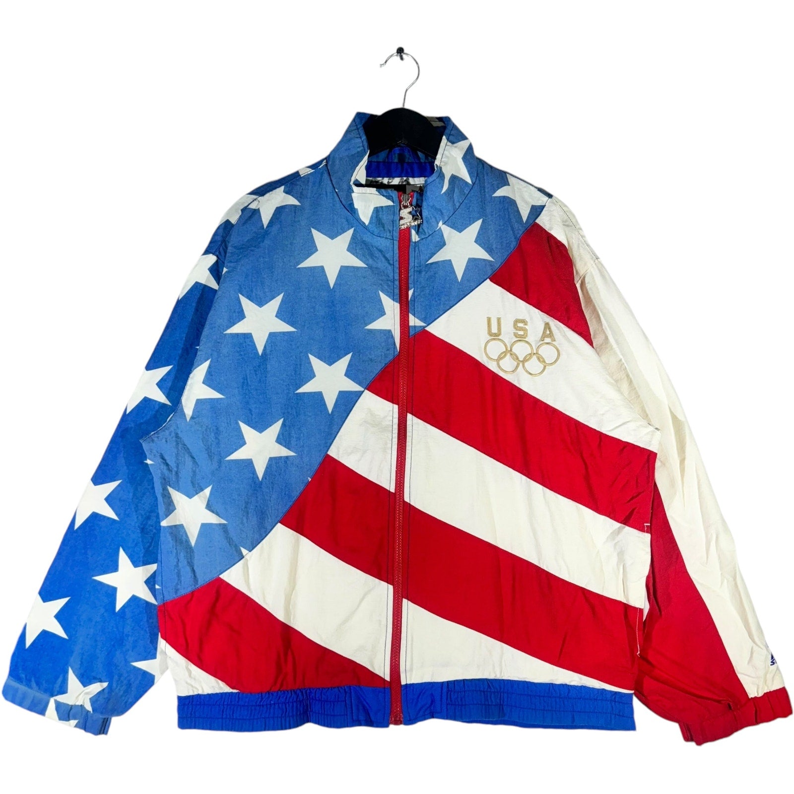 Vintage Starter Olympics Team USA Flag Windbreaker 90s