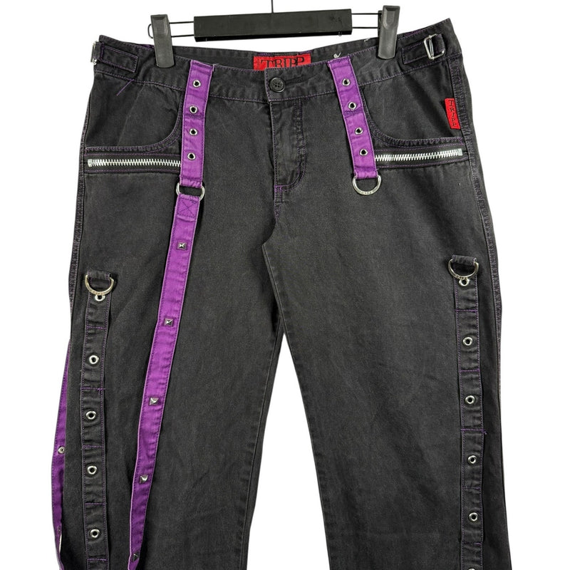 Vintage Tripp NYC Goth Rave Bondage Straps Pants 35