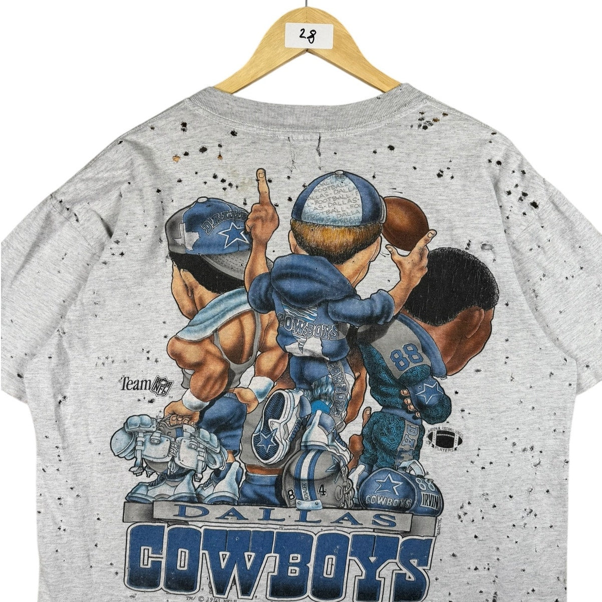 Vintage Dallas Cowboys Caricature NFL Distressed T-Shirt