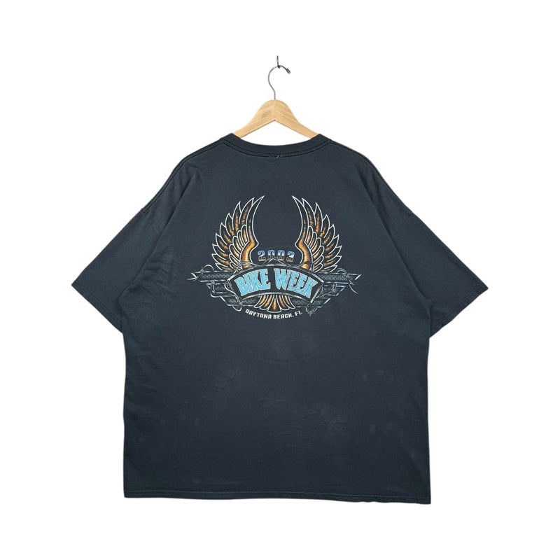 Vintage Bike Week Skeleton Biker Graphic T-Shirt