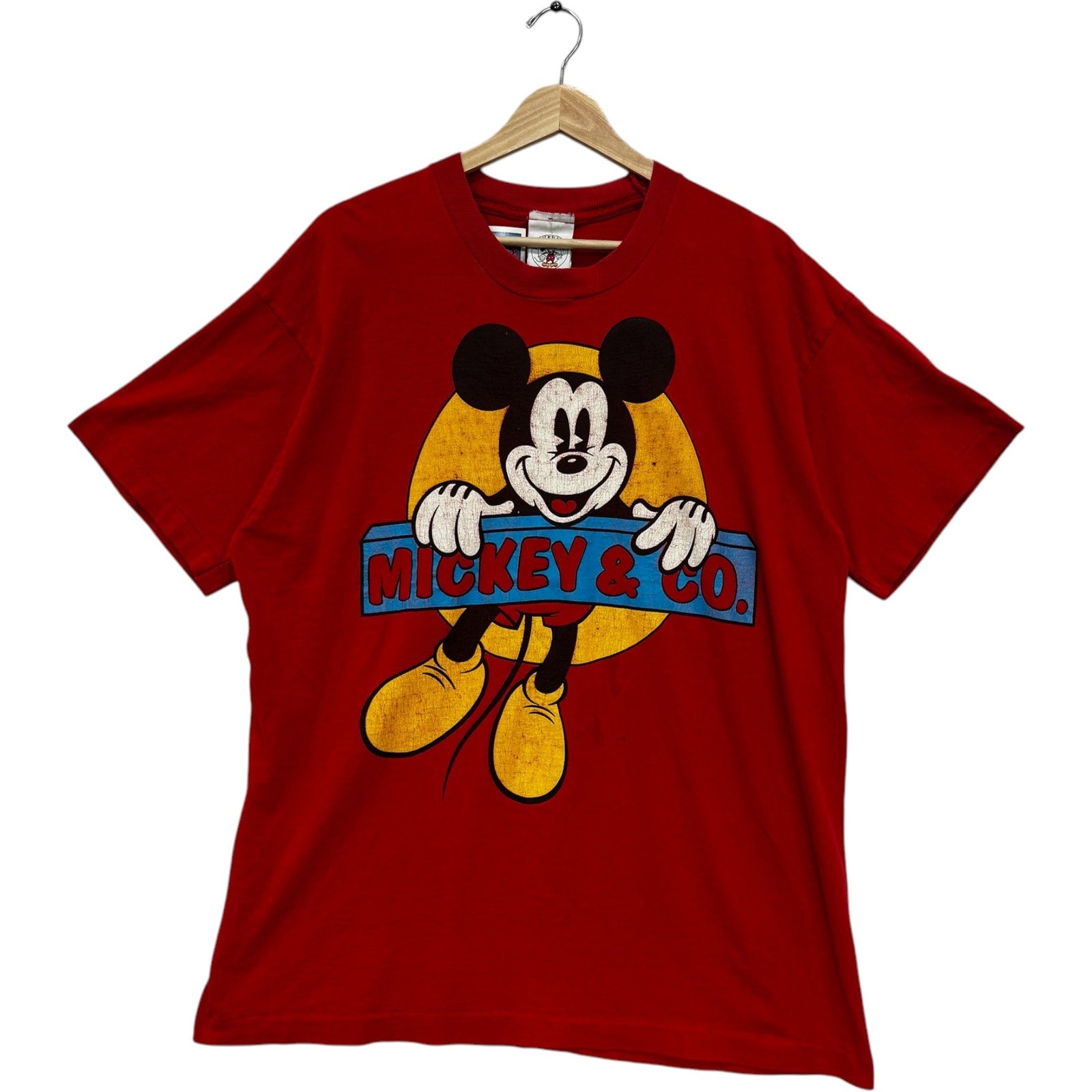 Vintage Mickey & Co Mickey Mouse Big Print Disney Tee 90s