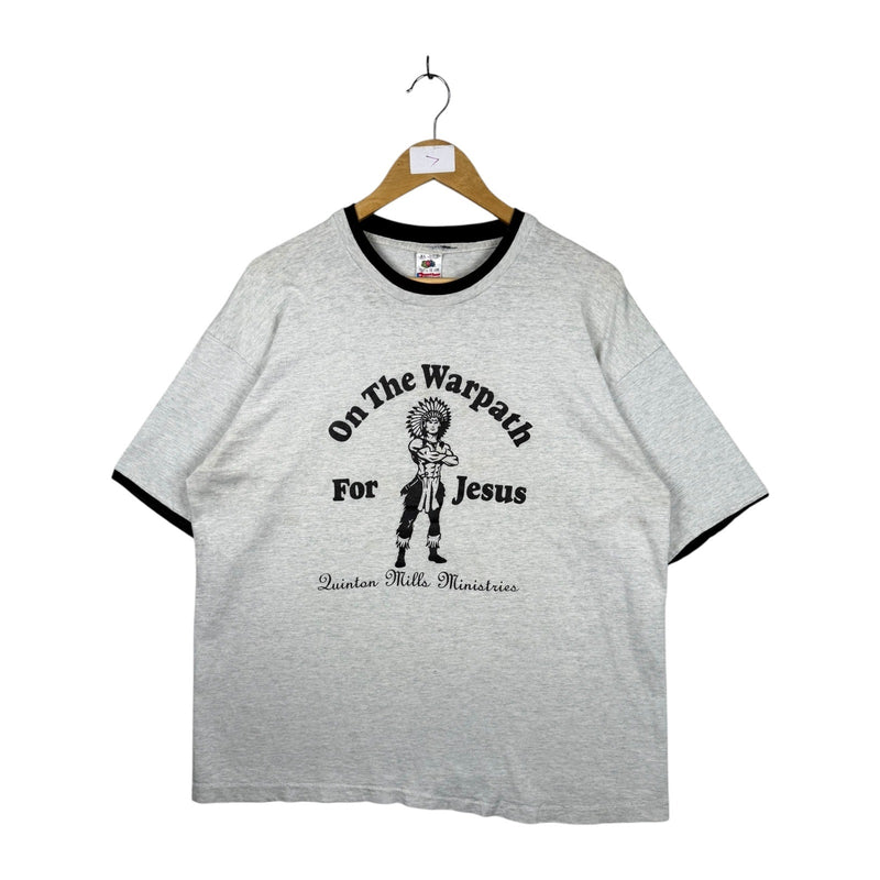 Vintage The Warpath For Jesus Ringer T-Shirt