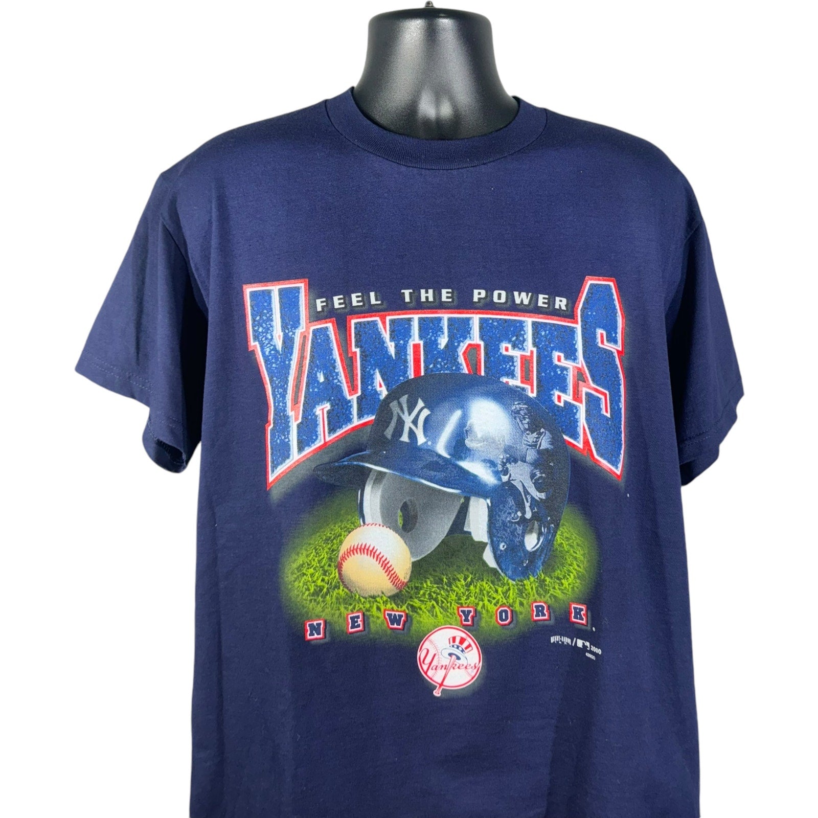 Vintage New York Yankees "Feel the Power" Helmet MLB Tee