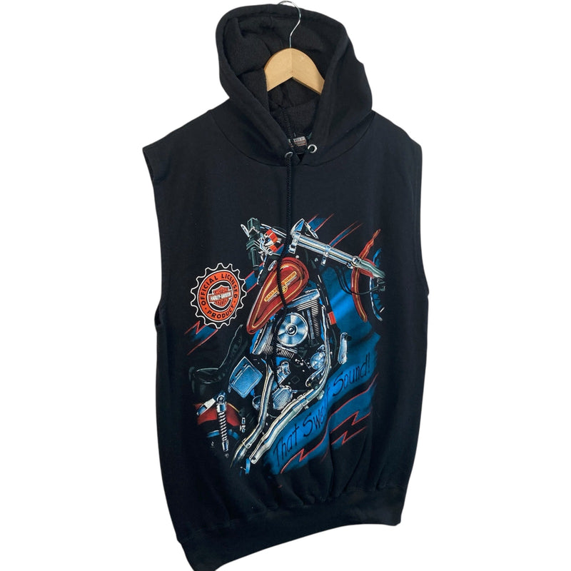 Vintage Harley Davidson "That Sweet Sound!" Cut-Off Hoodie