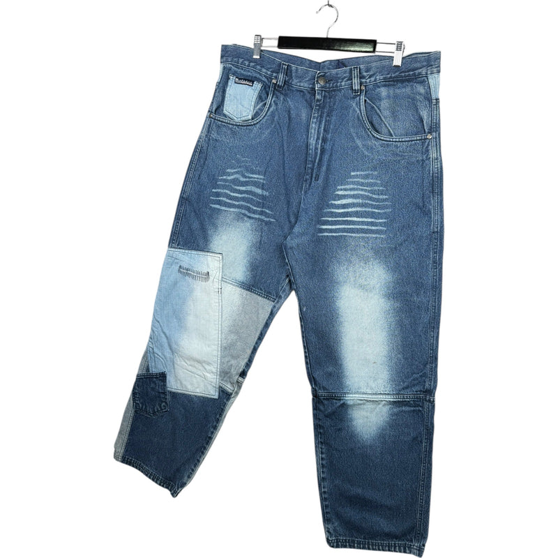 Vintage Patchwork Carpenter Distressed Denim Jeans 40
