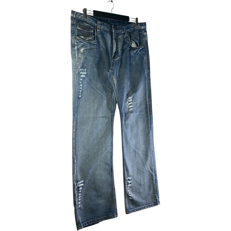 Vintage Xios Premium Distressed Straight Denim Jeans 36x32