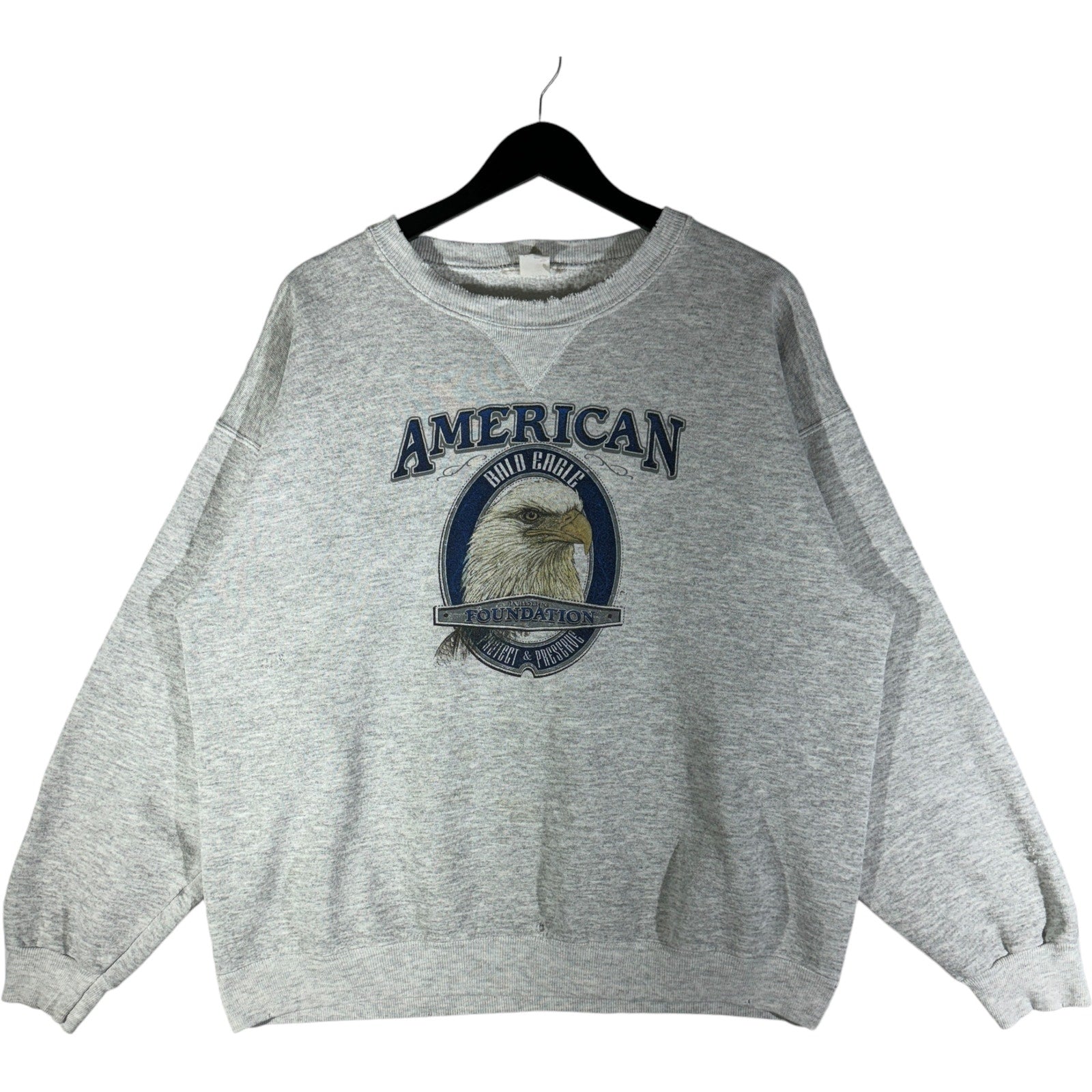 Vintage Patriotic Bald Eagle American Crewneck