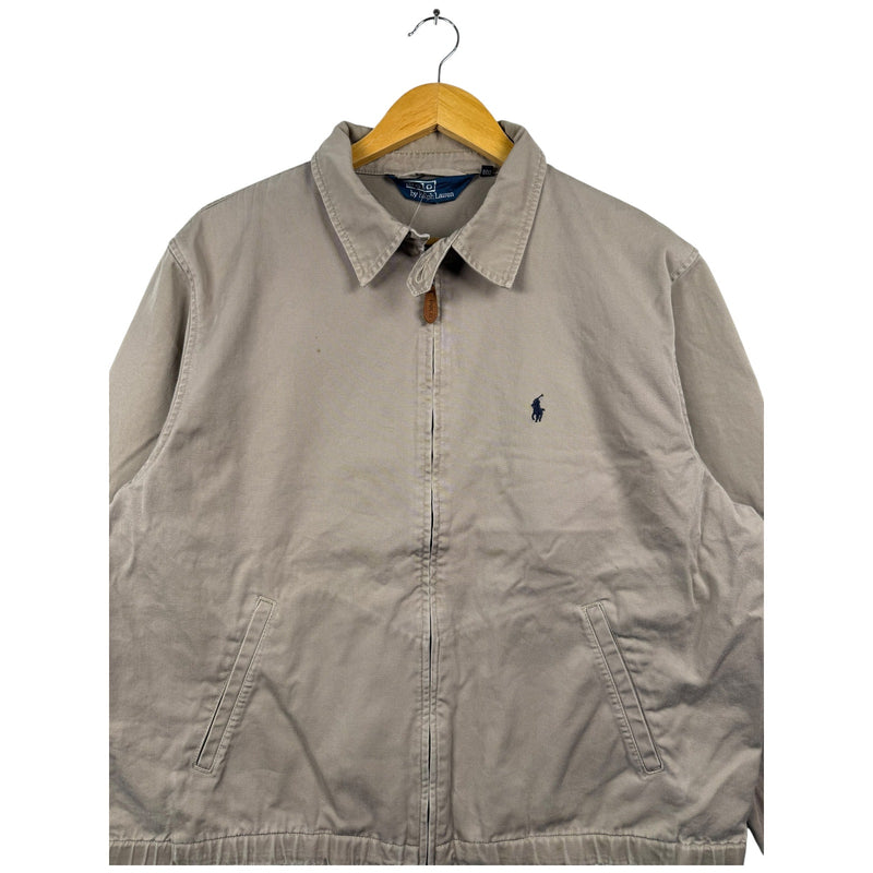 Vintage Polo Ralph Lauren Khaki Harrington Full Zip Jacket