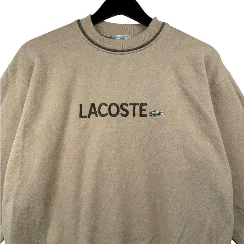 Vintage Lacoste Spellout Logo Crewneck