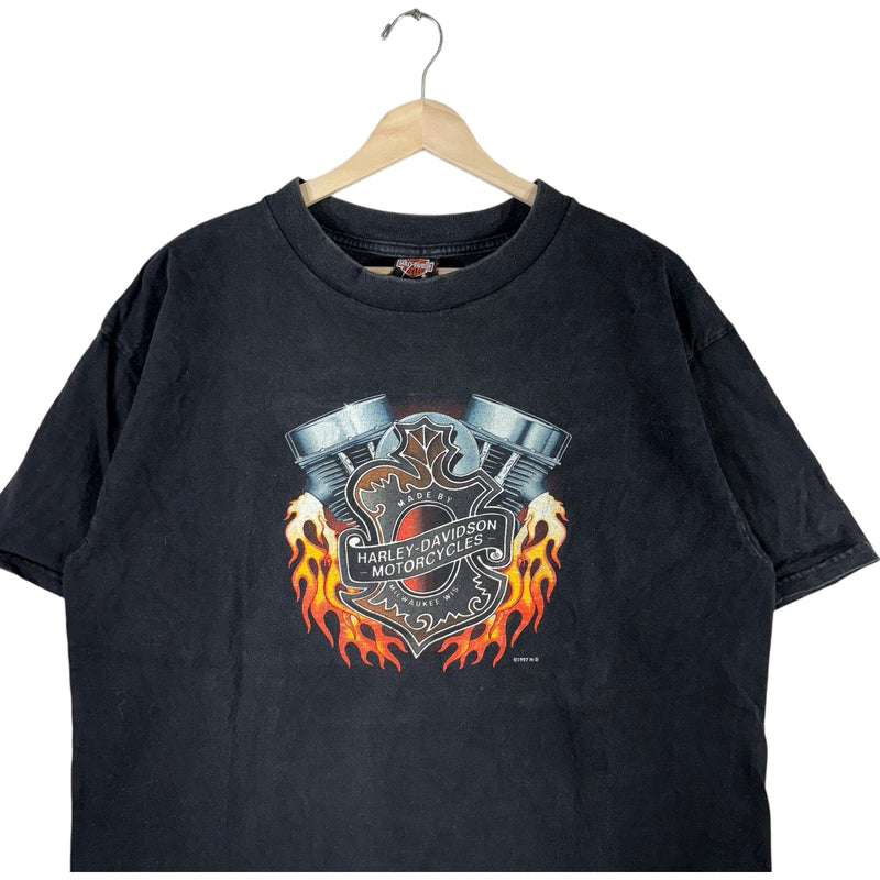 Vintage Skrews On Fire Harley Davidson Tee